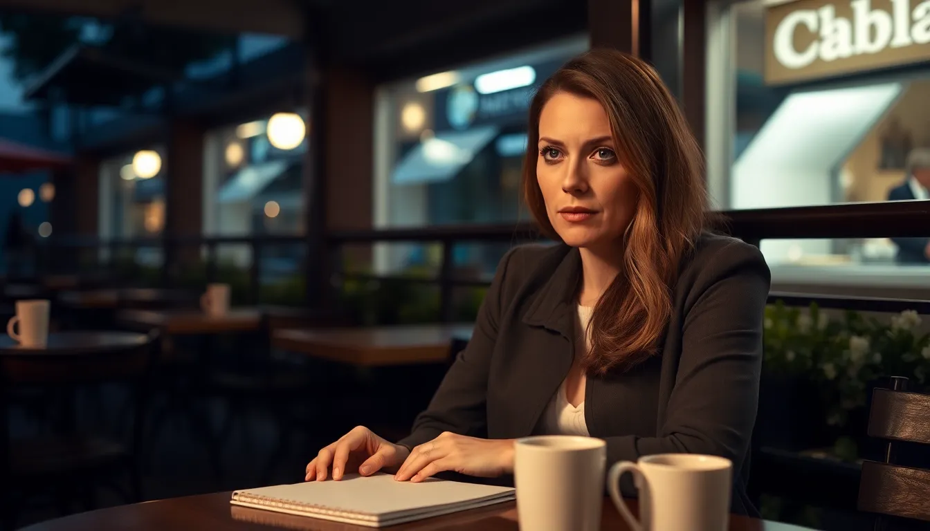 Rebecca Ferguson sits in a chair during an interview, expressing her emotions as she recounts a distressing experience on set.
