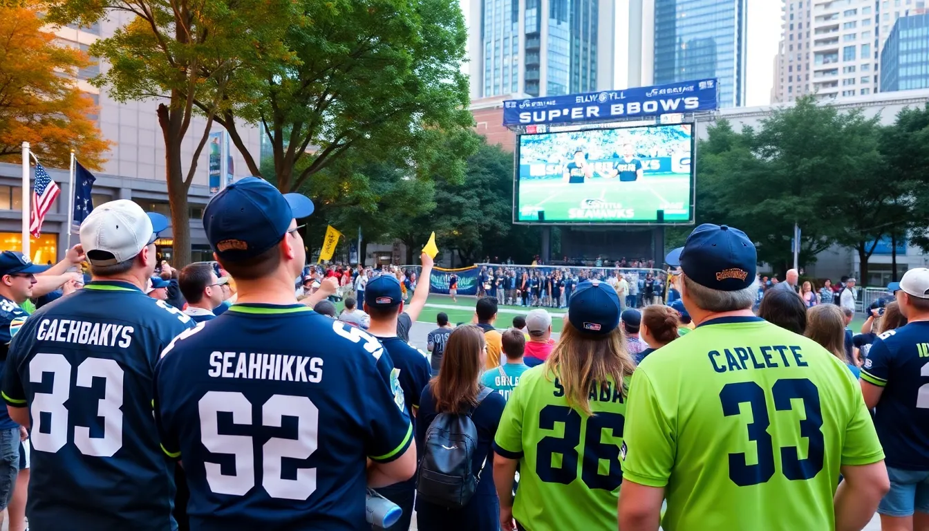 A closeup view of a betting app on a smartphone screen, showcasing enticing promotions and odds for the Seattle Seahawks