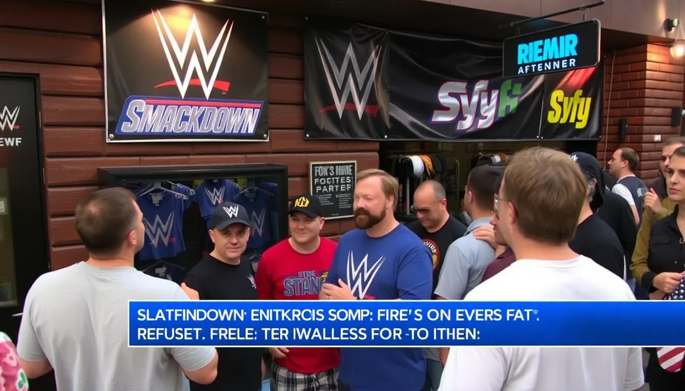Fans streaming WWE Smackdown online from various devices, illustrating the accessibility of the show through digital platforms and subscription services