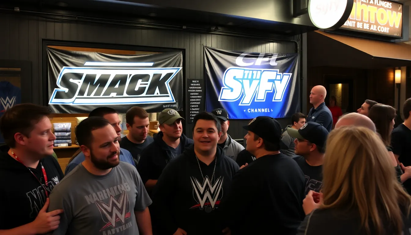 WWE '스맥다운'이 SyFy 채널로 이동한다는 소식에 팬들이 모여 기대감을 나타내고 있다.