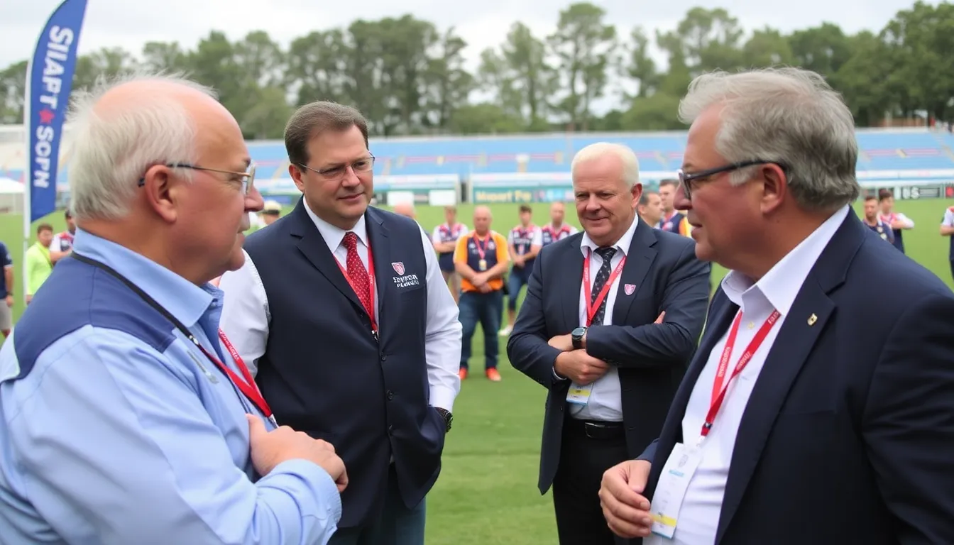 A diverse group of football fans expresses their concerns about the potential impact of the Super League on local rivalries and community ties, showcasing the changing landscape of football culture