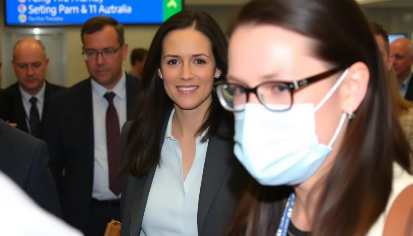 Jacinda Ardern waves goodbye to supporters as she departs for Australia, symbolizing the ongoing brain drain issue facing New Zealand.