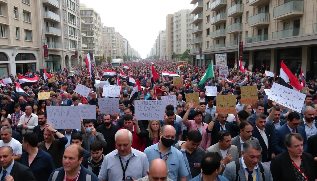 A hospital overwhelmed with patients, highlighting the strain on Beirut's healthcare system during the COVID19 pandemic