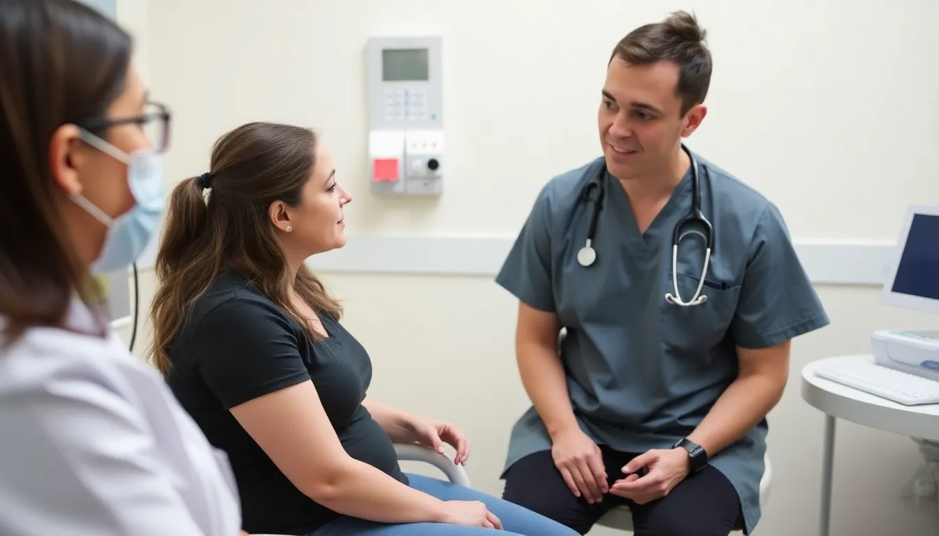 A fertility clinic environment where women are empowered to discuss egg freezing, showcasing the advancements in reproductive technology and available support services