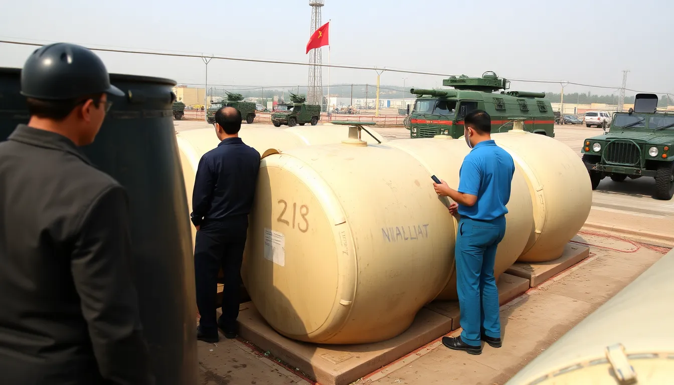 Workers at an oil storage facility in China meticulously organizing newly acquired reserves in anticipation of market fluctuations