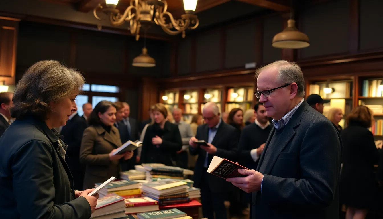 A group of literary critics engages in a lively discussion about Colm Tóibín's latest collection of short stories at a Dublin book launch event.