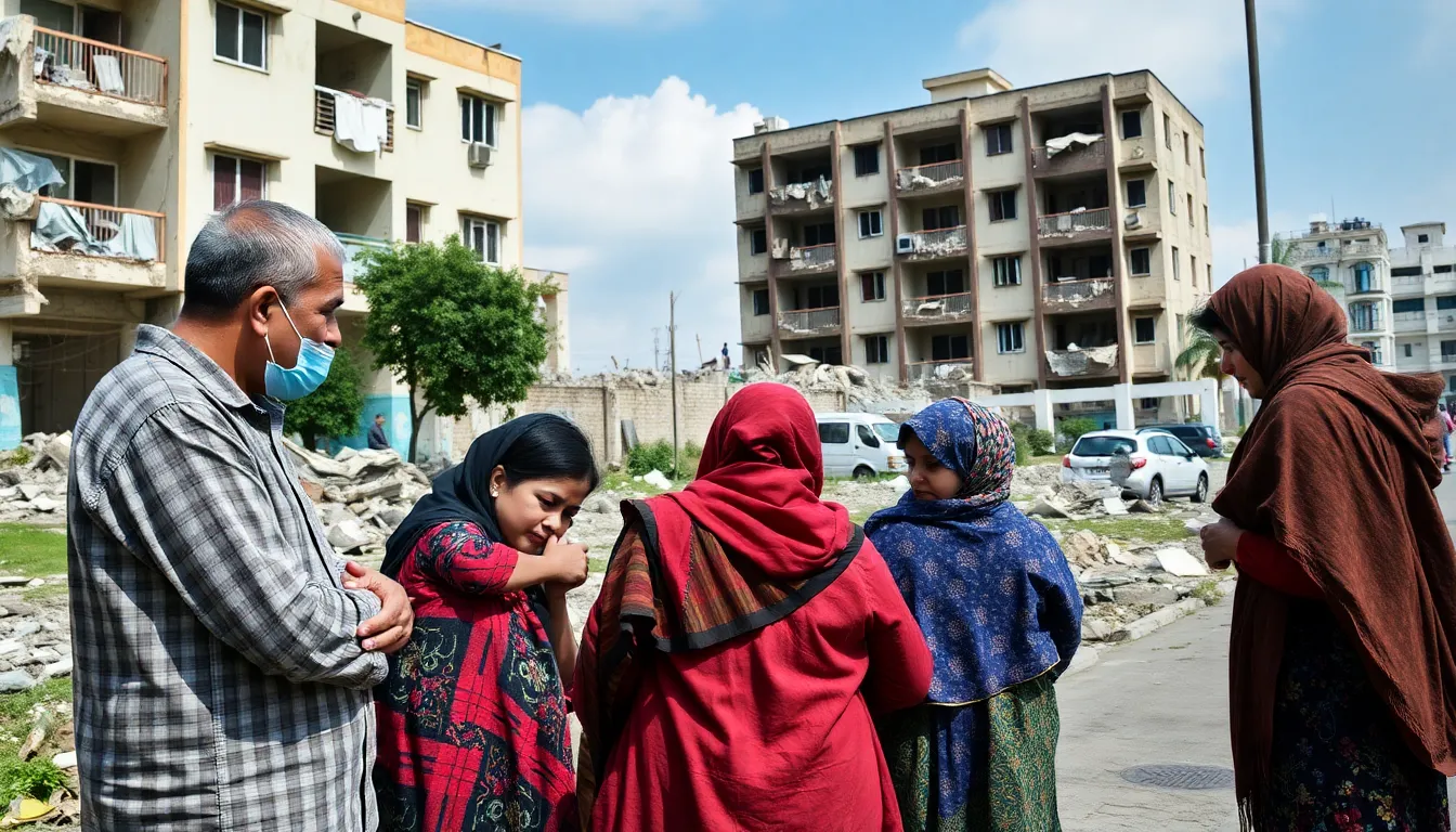 Families gather outside a hospital in Kabul, anxiously searching for information about their missing loved ones following a devastating airstrike.