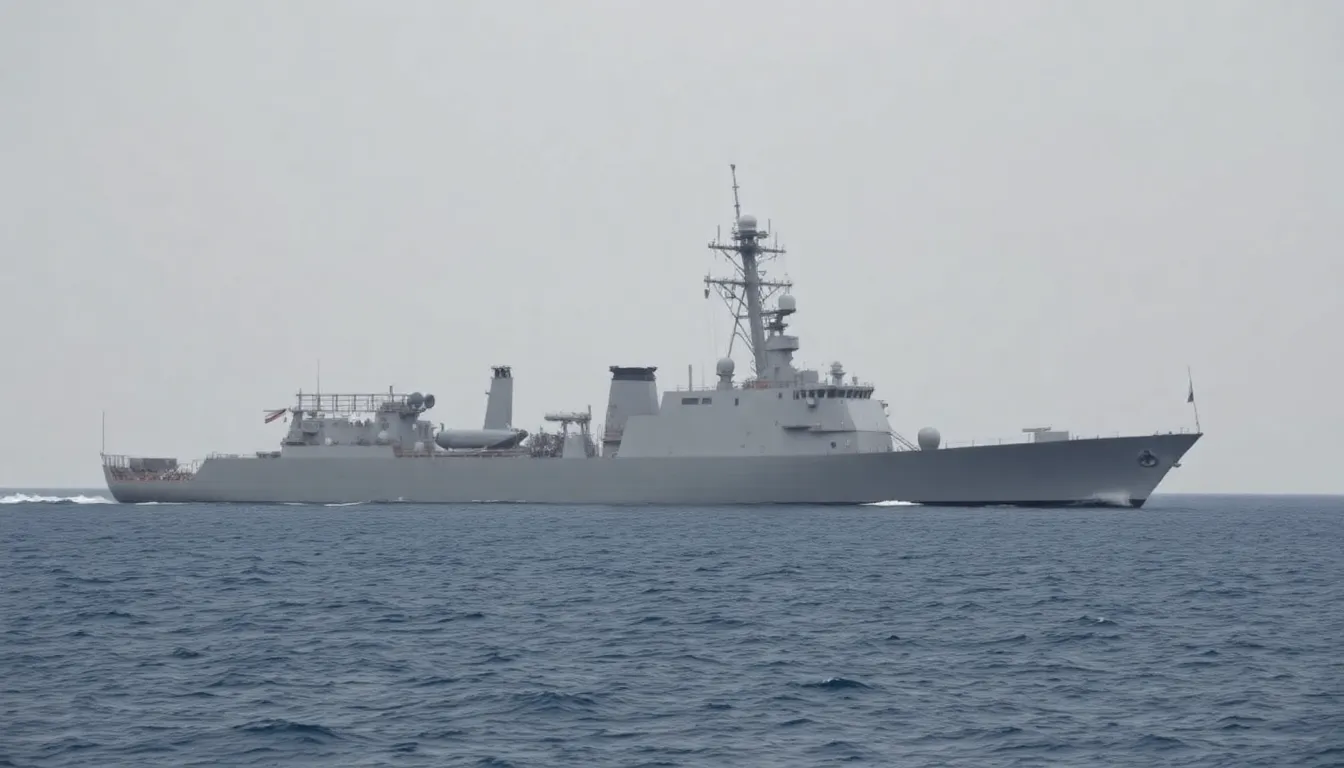 The Iranian warship Kharg is seen partially submerged in the Gulf of Oman, with smoke rising from the vessel amid ongoing military tensions between Iran and the United States.
