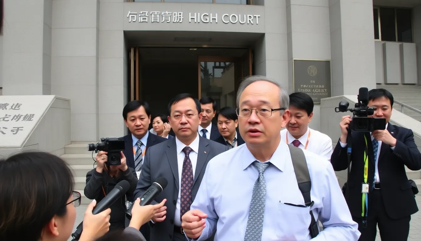A government official addressing the media about the implications of the court ruling, highlighting the balance between public safety and religious freedom in Japan