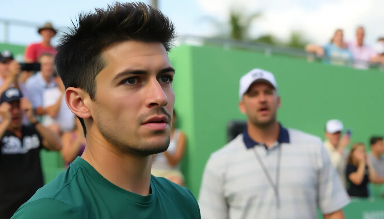 The Miami Open crowd reacts in excitement as Korda defeats the reigning champion, highlighting the unpredictability of the tournament