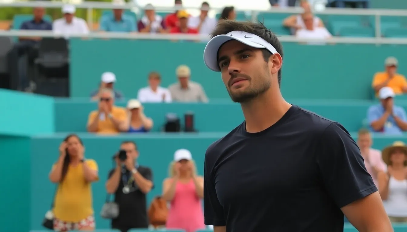 Fans cheer enthusiastically as Korda advances to the later rounds of the Miami Open, marking a pivotal moment in his career