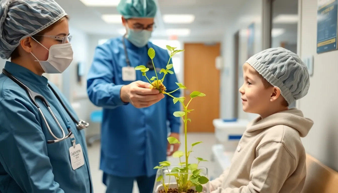 Researchers in a laboratory are examining labgrown esophageal tissues, showcasing advancements in bioengineering aimed at treating young patients with esophageal disorders.