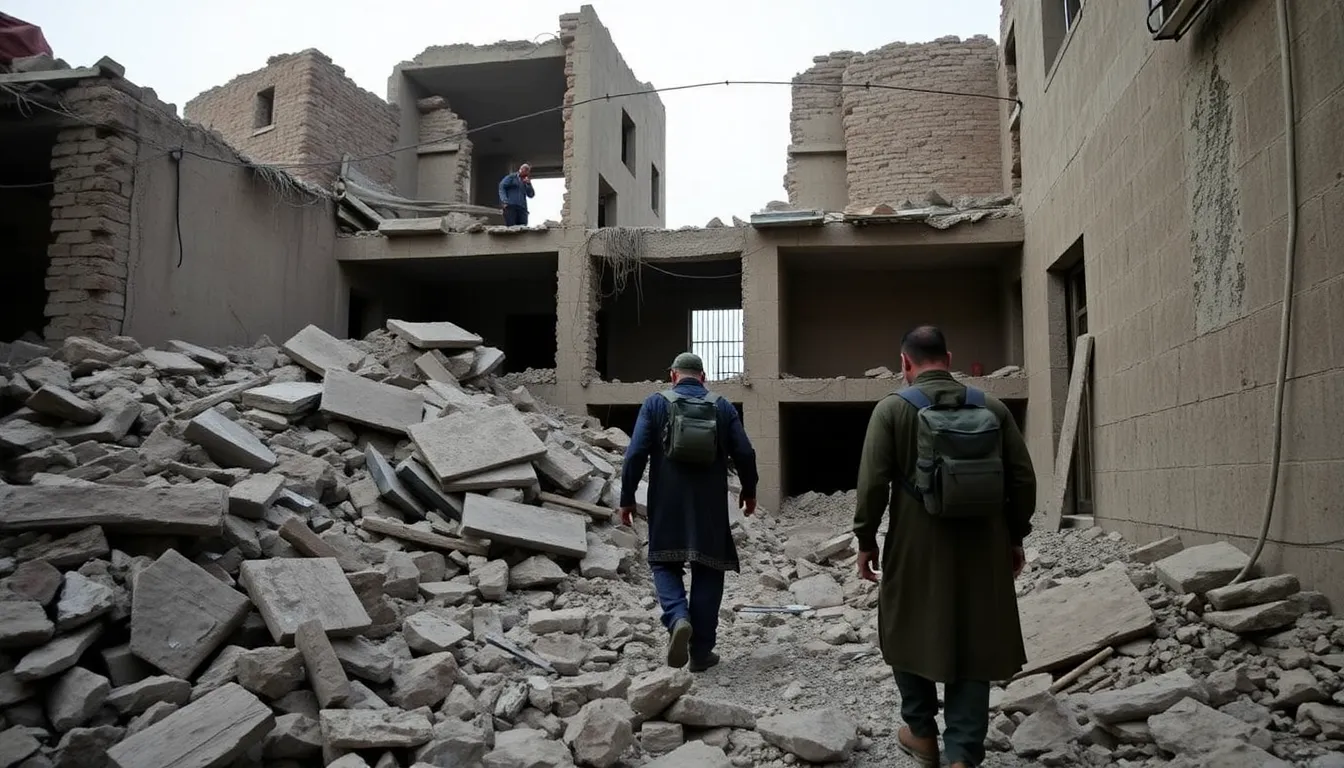 Grieving families mourning the loss of loved ones outside the rehabilitation center following the devastating air strike