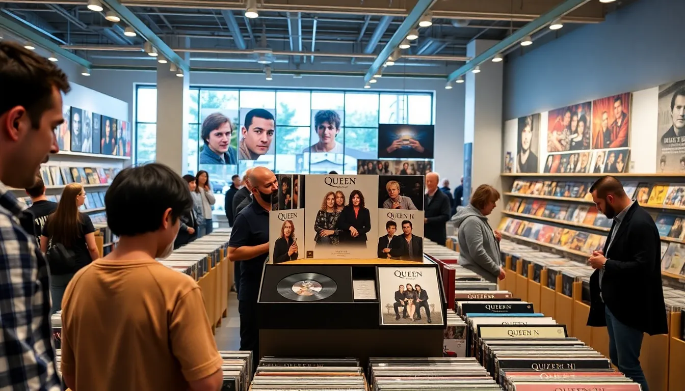 Fans engaging in a listening party, celebrating the release of the deluxe edition and connecting over their shared love for Queen's music