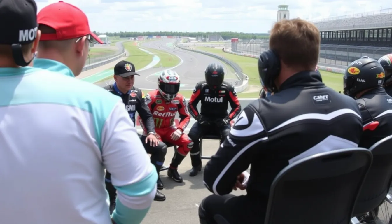 Riders gather in a tense discussion at the Circuit of the Americas, expressing their concerns about safety following a series of crashes during US MotoGP practice.
