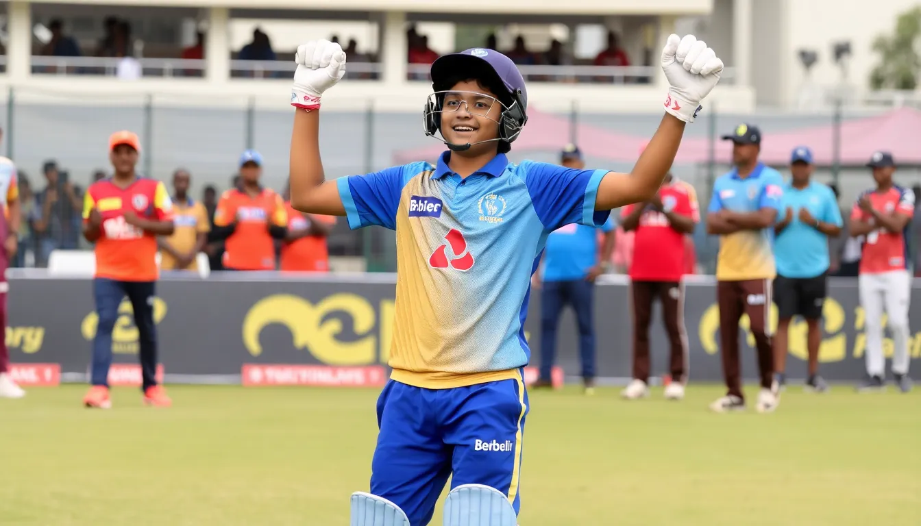 Vaibhav Sooryavanshi in action, skillfully dominating bowlers with his exceptional batting technique during a highstakes IPL game