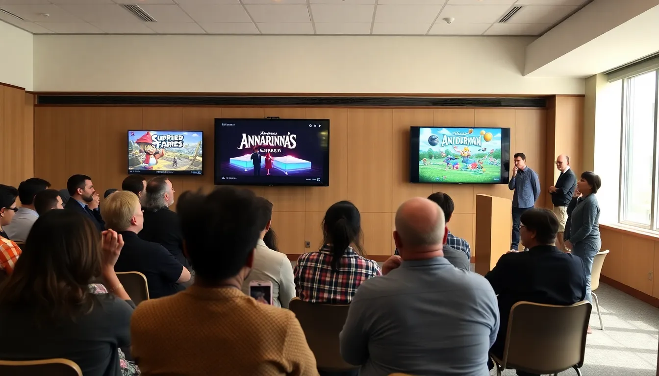 A group of enthusiastic gamers discusses Annapurna Interactive's announcement about five popular titles set to release on the upcoming Switch 2 console, with two already available on the current version.