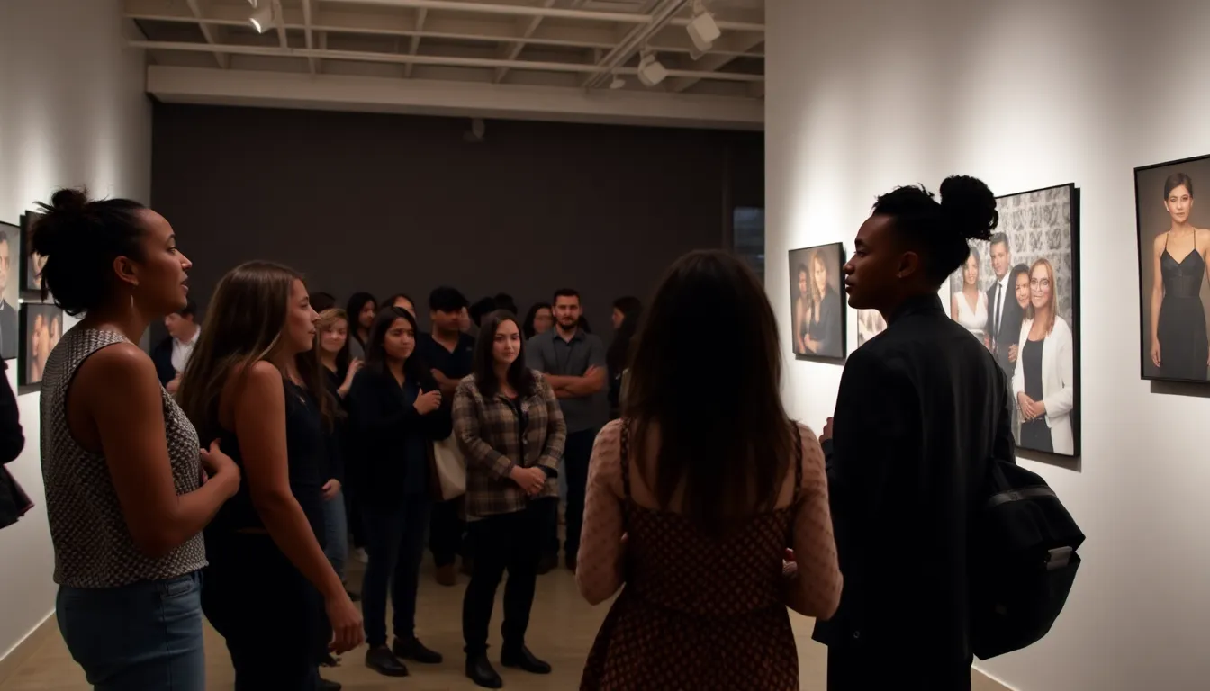Arca stands in a brightly lit studio, surrounded by vibrant canvases and paint supplies, as they passionately engage in the act of painting, reflecting their journey of overcoming burnout through creative expression.
