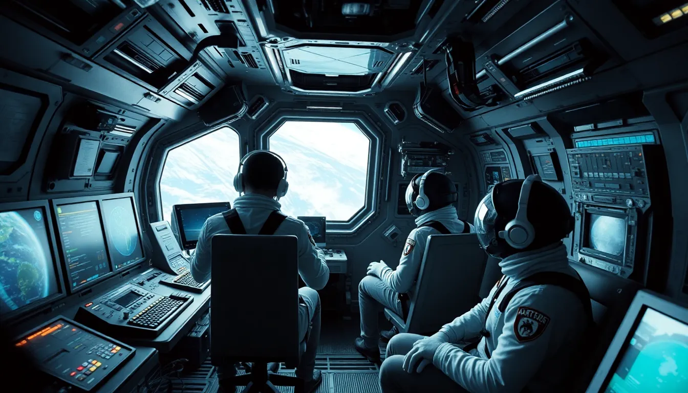 NASA astronauts inside the Artemis spacecraft prepare for their mission as they experience a communication blackout while traveling behind the Moon.
