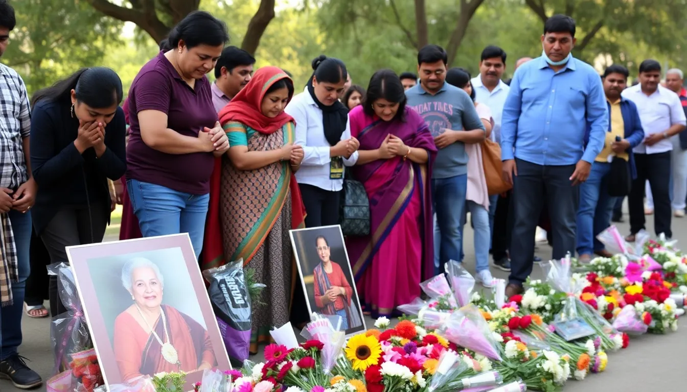A collection of awards and accolades displayed prominently, highlighting Asha Bhosle's remarkable achievements throughout her illustrious career in music