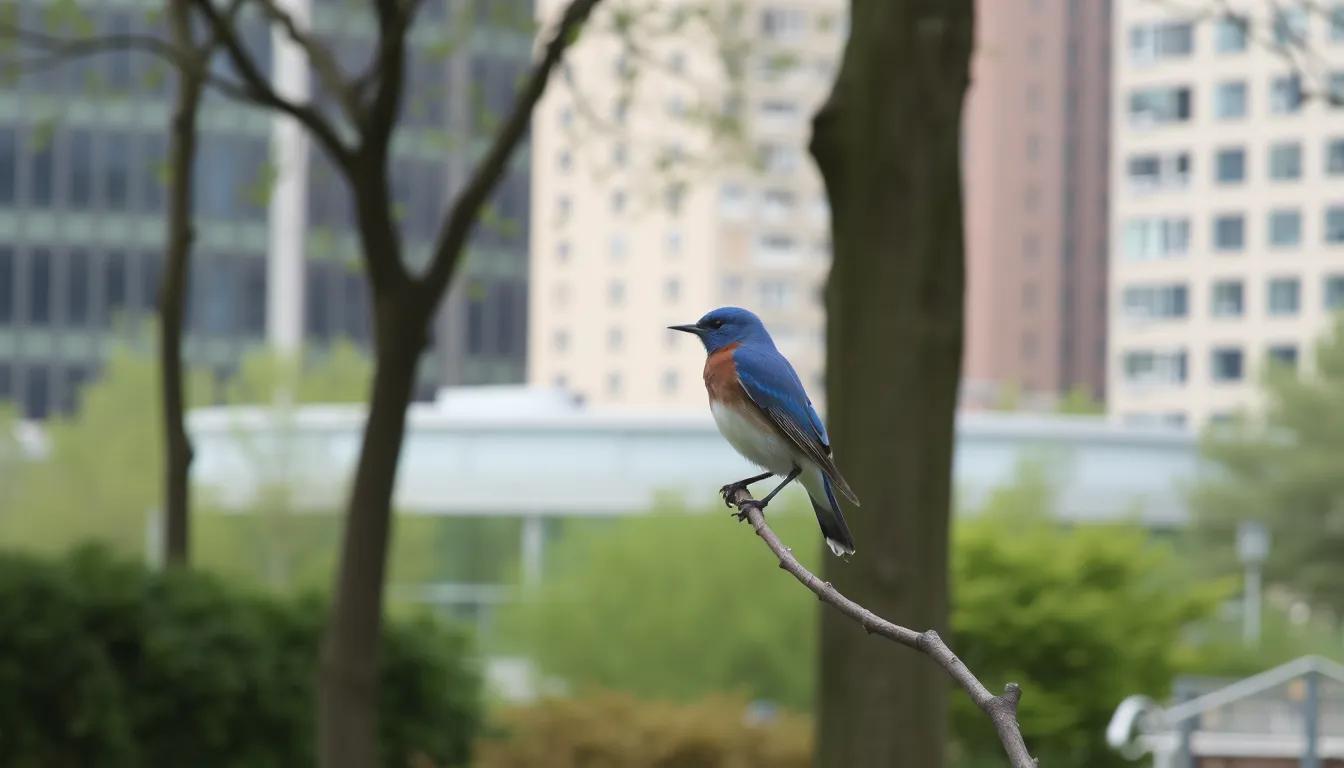A group of local conservationists engaged in habitat restoration efforts, planting new trees and shrubs to enhance the environment for blue tits and other wildlife