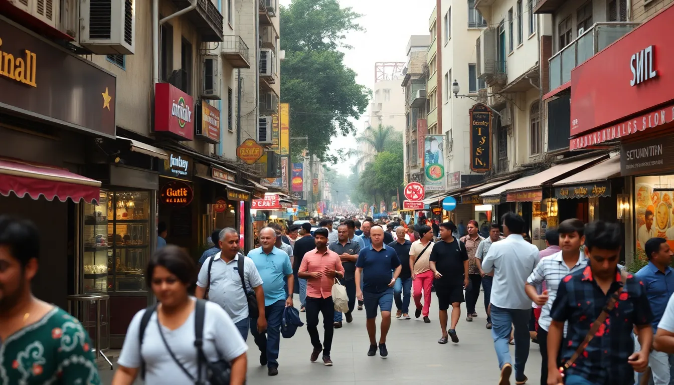 A vibrant scene of local markets in Mumbai reflects the city's dynamic economic landscape and diverse workforce