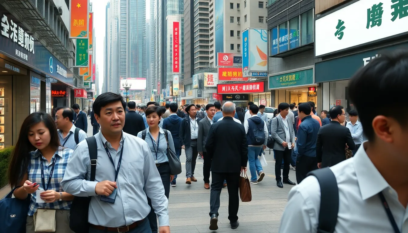 Chinese tech executives gather at a conference in Hong Kong, discussing strategies for expanding their companies in the region amidst changing regulatory landscapes.