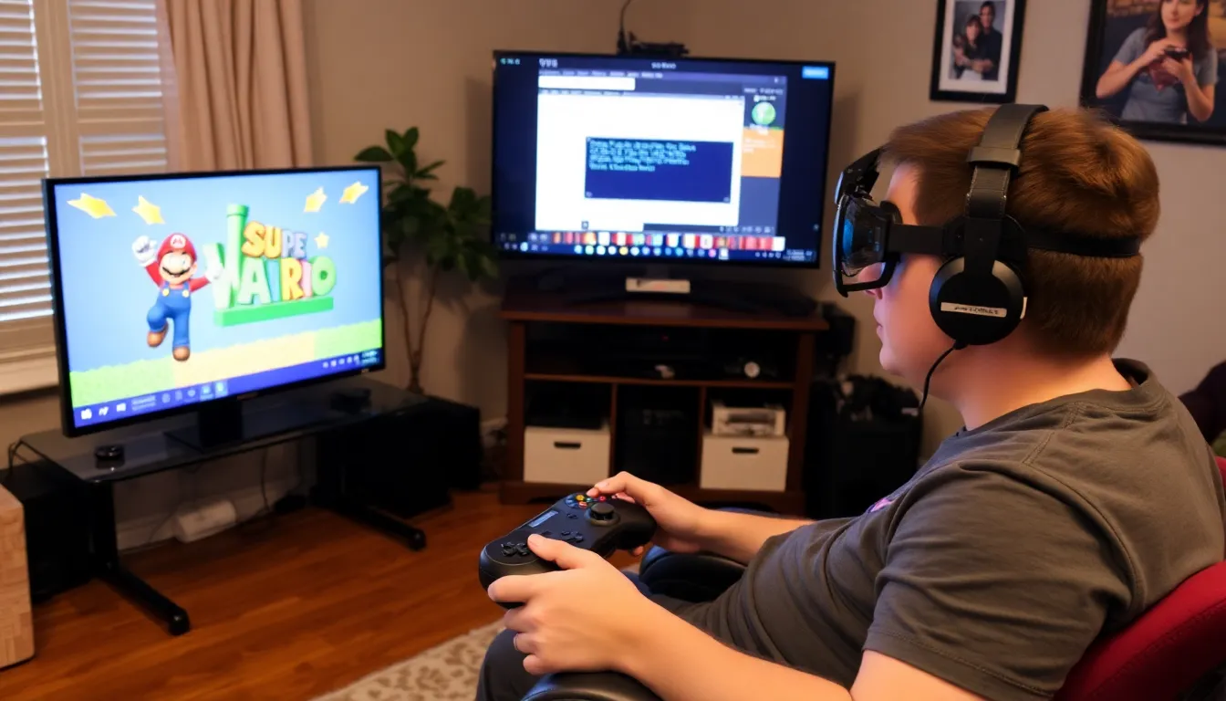 A closeup of the streamer's eyes as they expertly control the game, showcasing the innovative technology that allows them to play despite physical limitations