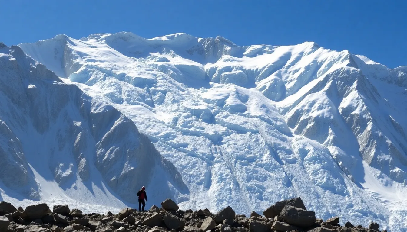 A large section of the Khumbu Glacier has collapsed, creating a significant blockage on the primary climbing route to Mount Everest during the peak climbing season.