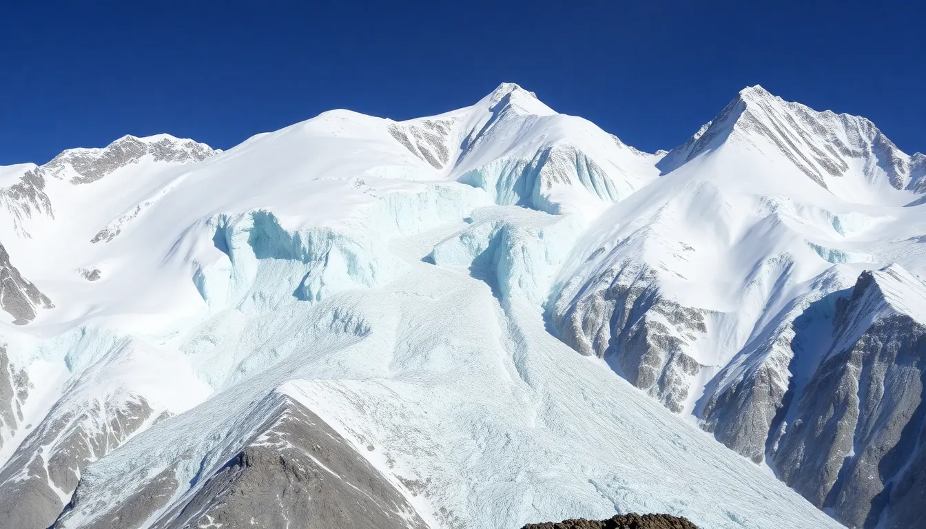 Local guides assess the newly formed icefall and its impact on climbing logistics while considering safety measures for the upcoming expeditions