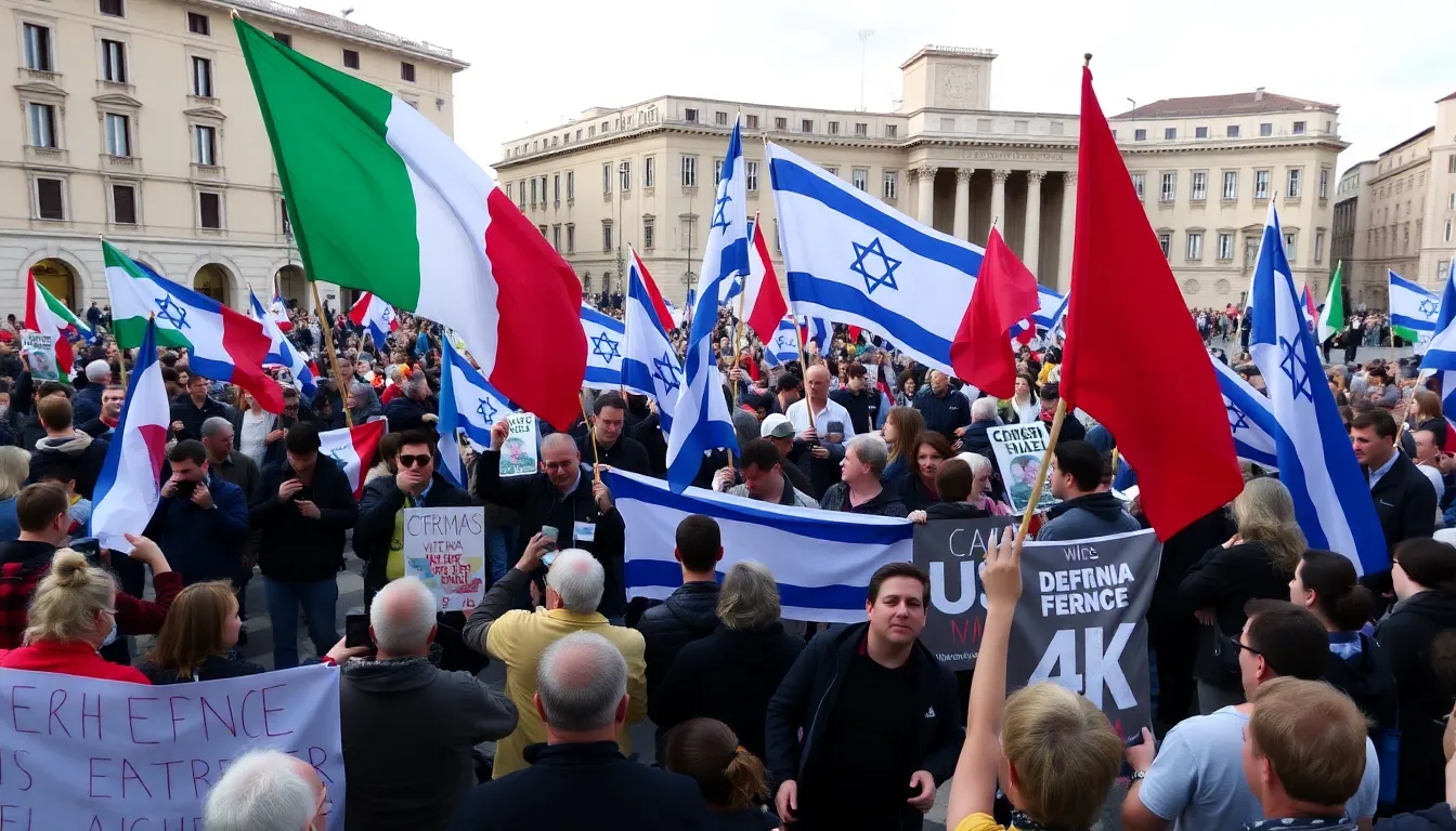 A meeting between Italian and Israeli officials, showcasing the previously strong diplomatic ties that are now facing significant challenges
