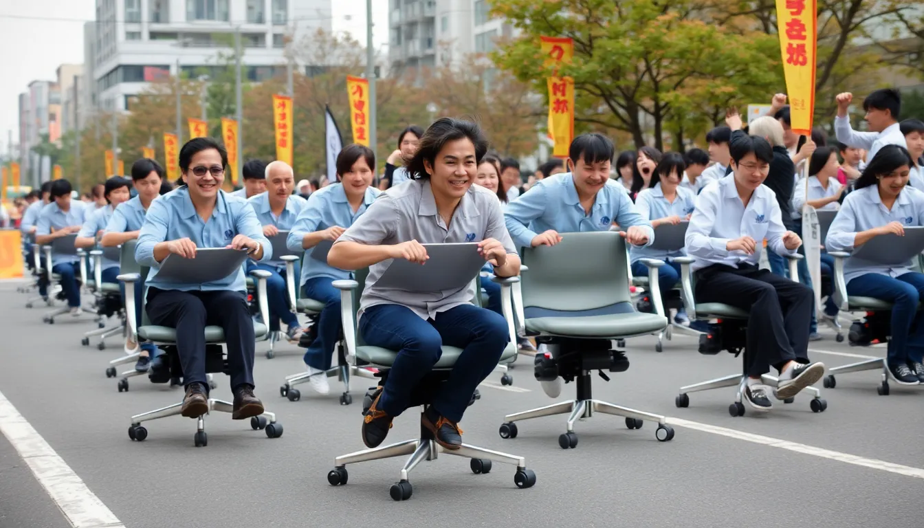参加者同士がコミュニケーションを取りながら、チームワークを発揮している場面を示した瞬間
