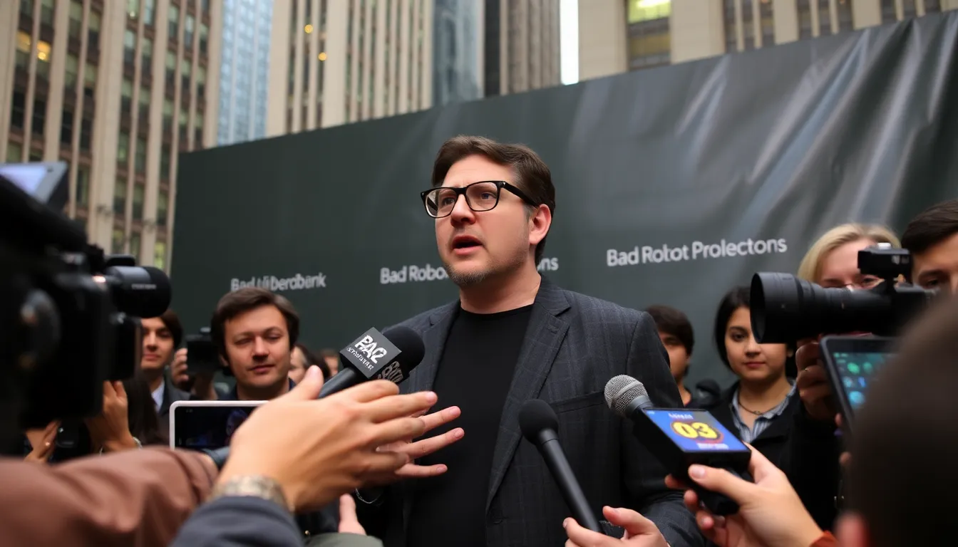 A bustling New York City street, symbolizing the vibrant creative environment that Bad Robot aims to tap into