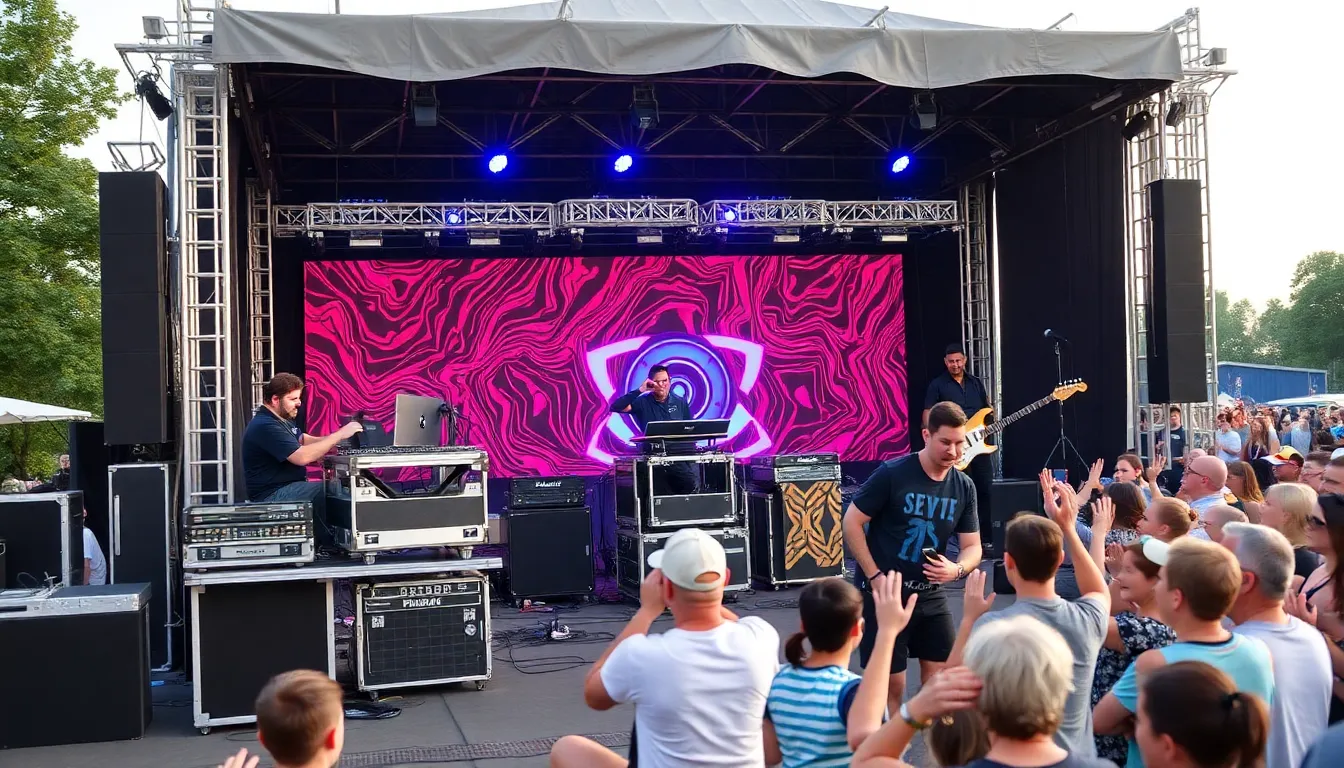 John Summit performing on stage with dynamic energy, captivating the audience with his charttopping tracks during the festival