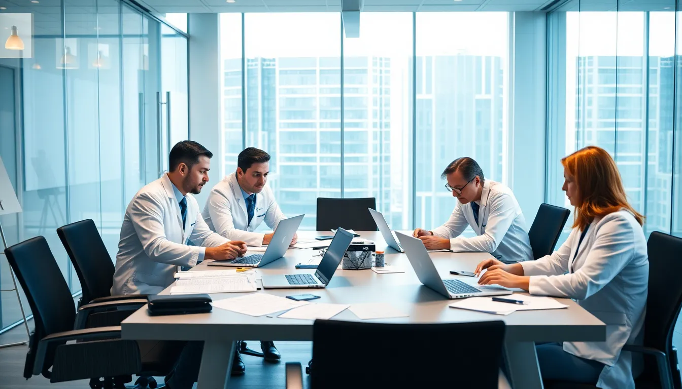 A group of tech enthusiasts gathers around a computer, discussing the latest techniques for AI jailbreaking while displaying various coding scripts on their screens.