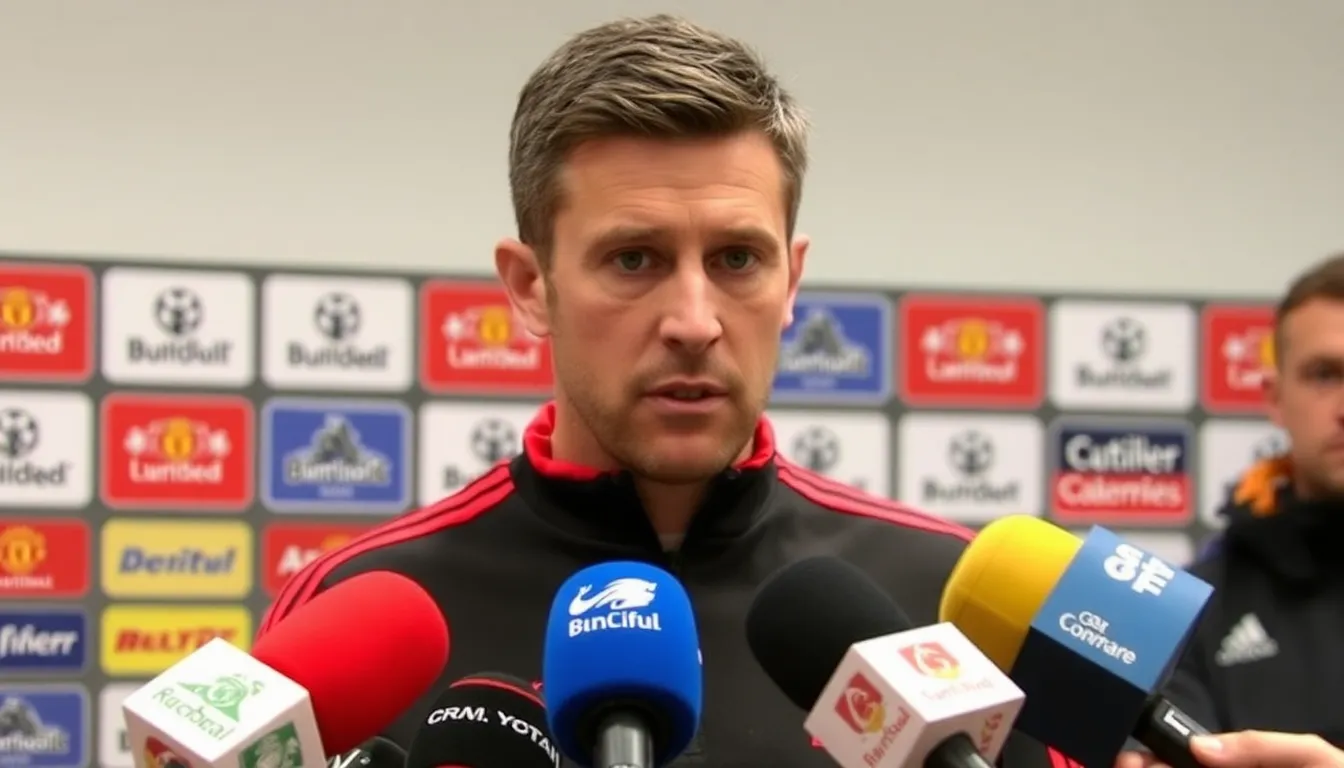 Michael Carrick stands on the sidelines during a match, deep in thought as he contemplates tactical adjustments to address the team's defensive issues