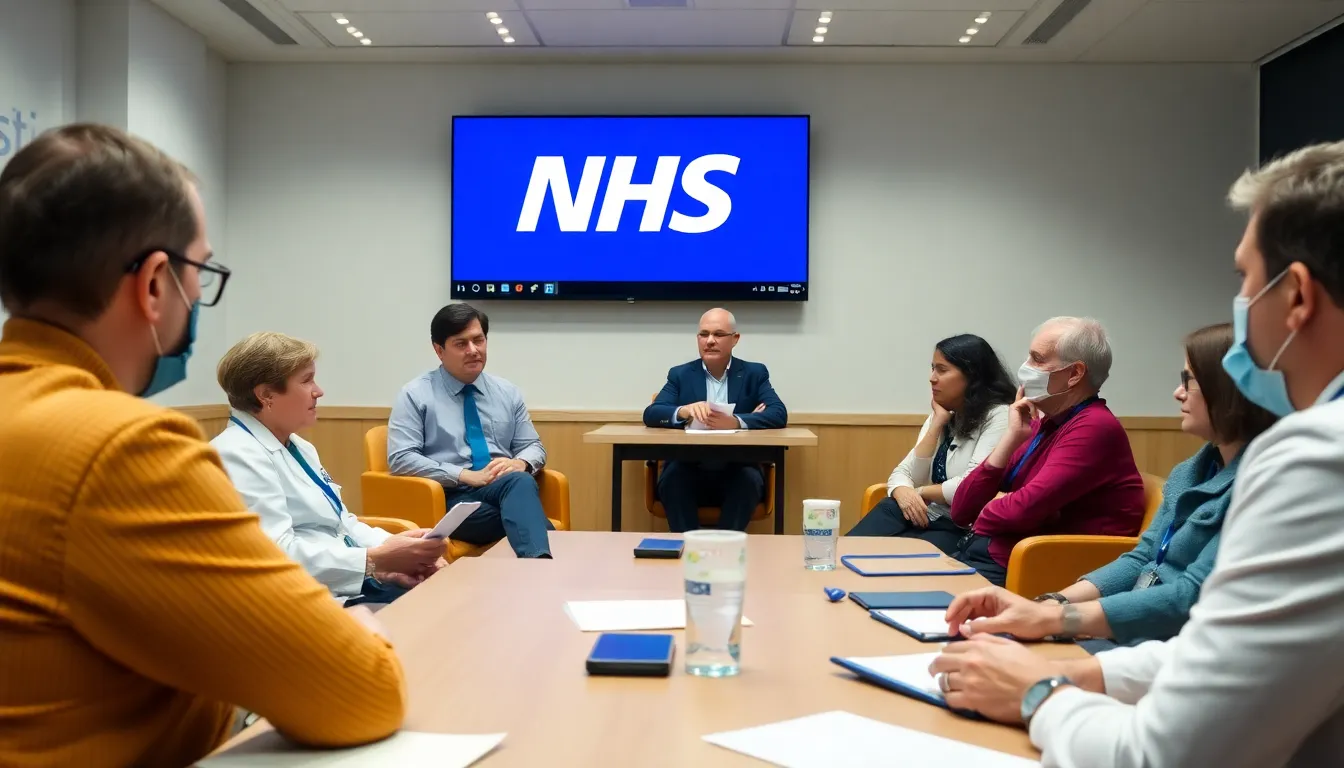 NHS leaders hold a press conference to discuss the successful management of hospital services during the ongoing doctors strike.
