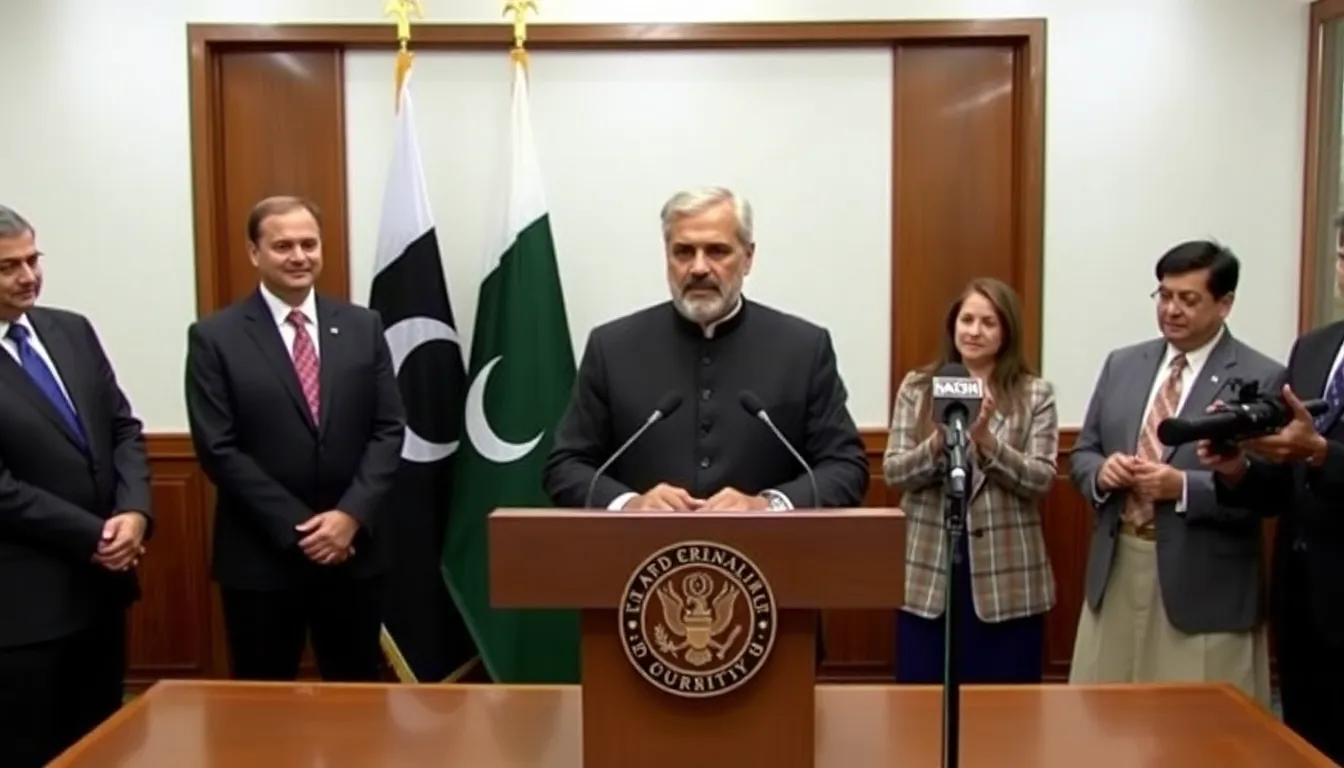 Pakistani Prime Minister Imran Khan advocating for dialogue and negotiation, highlighting the country's commitment to resolving conflicts in the region