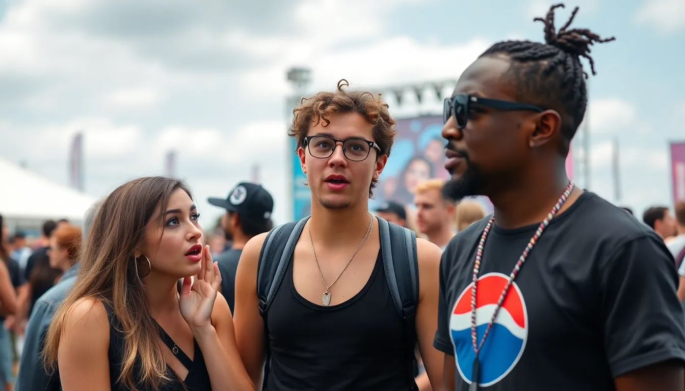 A crowd gathers at the Wireless Festival venue as preparations continue for the event headlined by Kanye West, following Pepsi's recent announcement to withdraw its sponsorship.