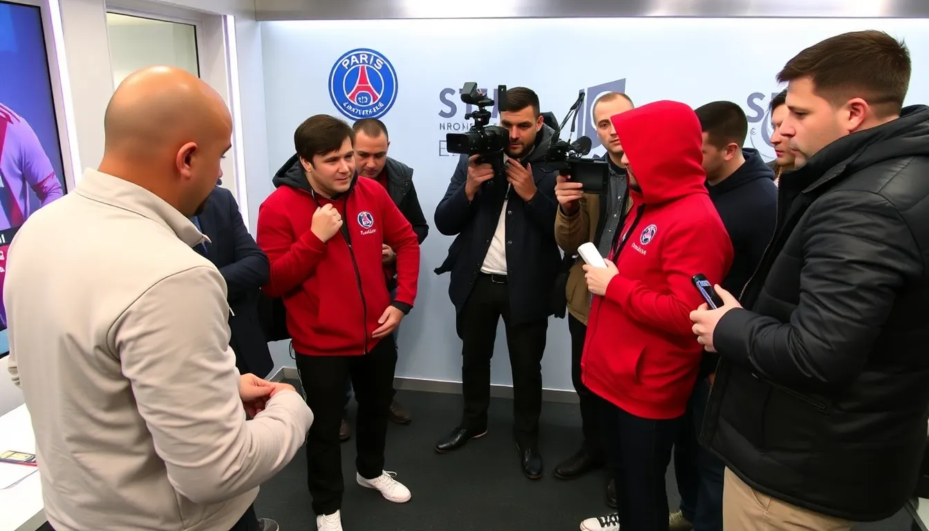 Bayern Munich players discussing tactics, potentially looking to exploit the gaps left by Hakimi's injury in PSG's defense