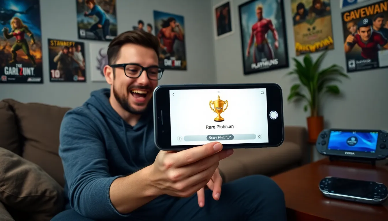 ゲーム「ゴッド・オブ・ウォー」の全ての実績を達成した証としてのプラチナトロフィーの美しいデザイン