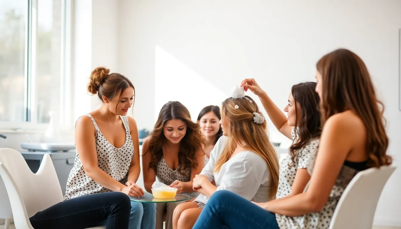 A woman applying raw egg shampoo to her hair, reflecting the holistic approach many individuals are taking towards their beauty and reproductive health