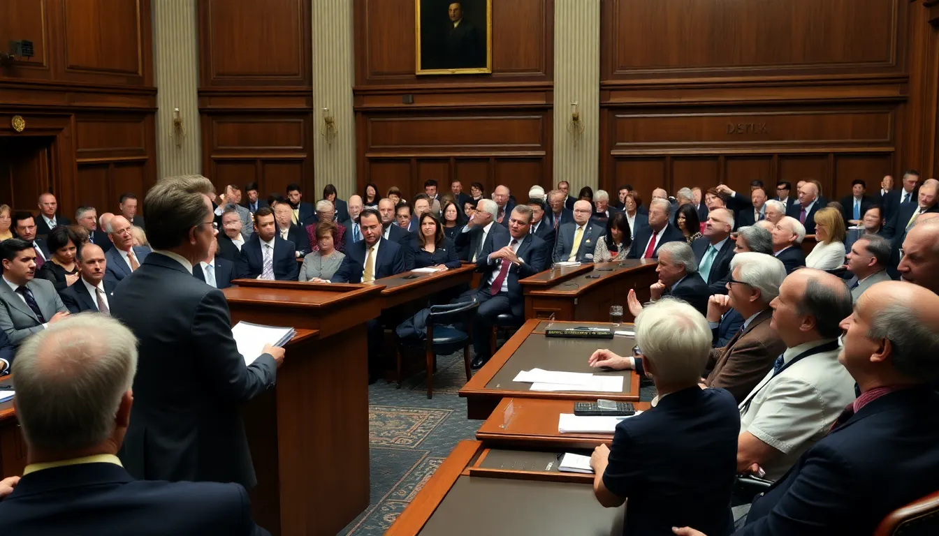 議員たちがRFK Jrの新たな焦点に関して熱心に議論している場面
