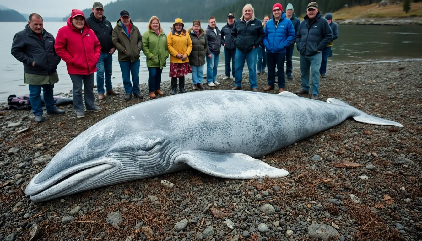 環境保護団体がシロナガスクジラの生息環境の保護について議論を交わしているシーン