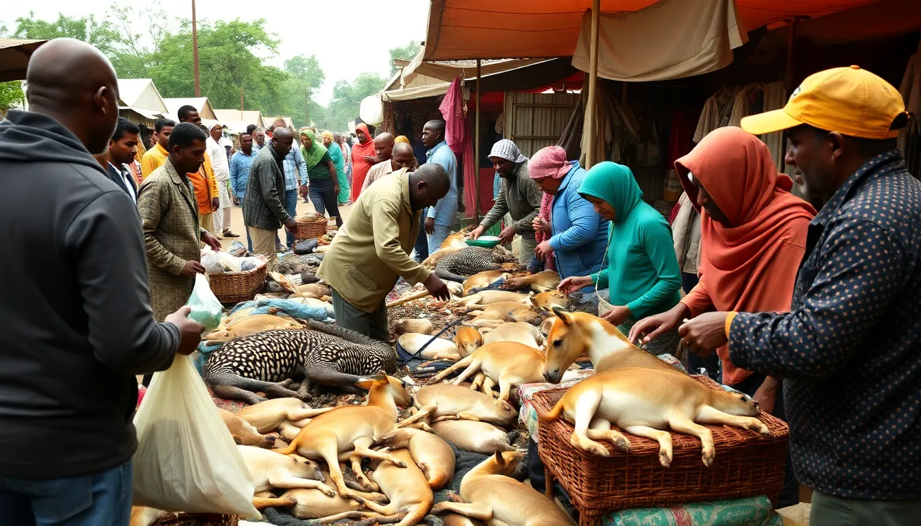 A conservationist inspecting a shipment of wildlife products, emphasizing the challenges of enforcing regulations against illegal trafficking