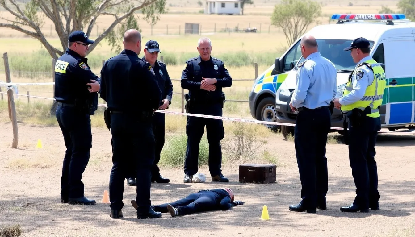 A campsite near a river where the body of the fugitive is believed to have been found, surrounded by dense foliage