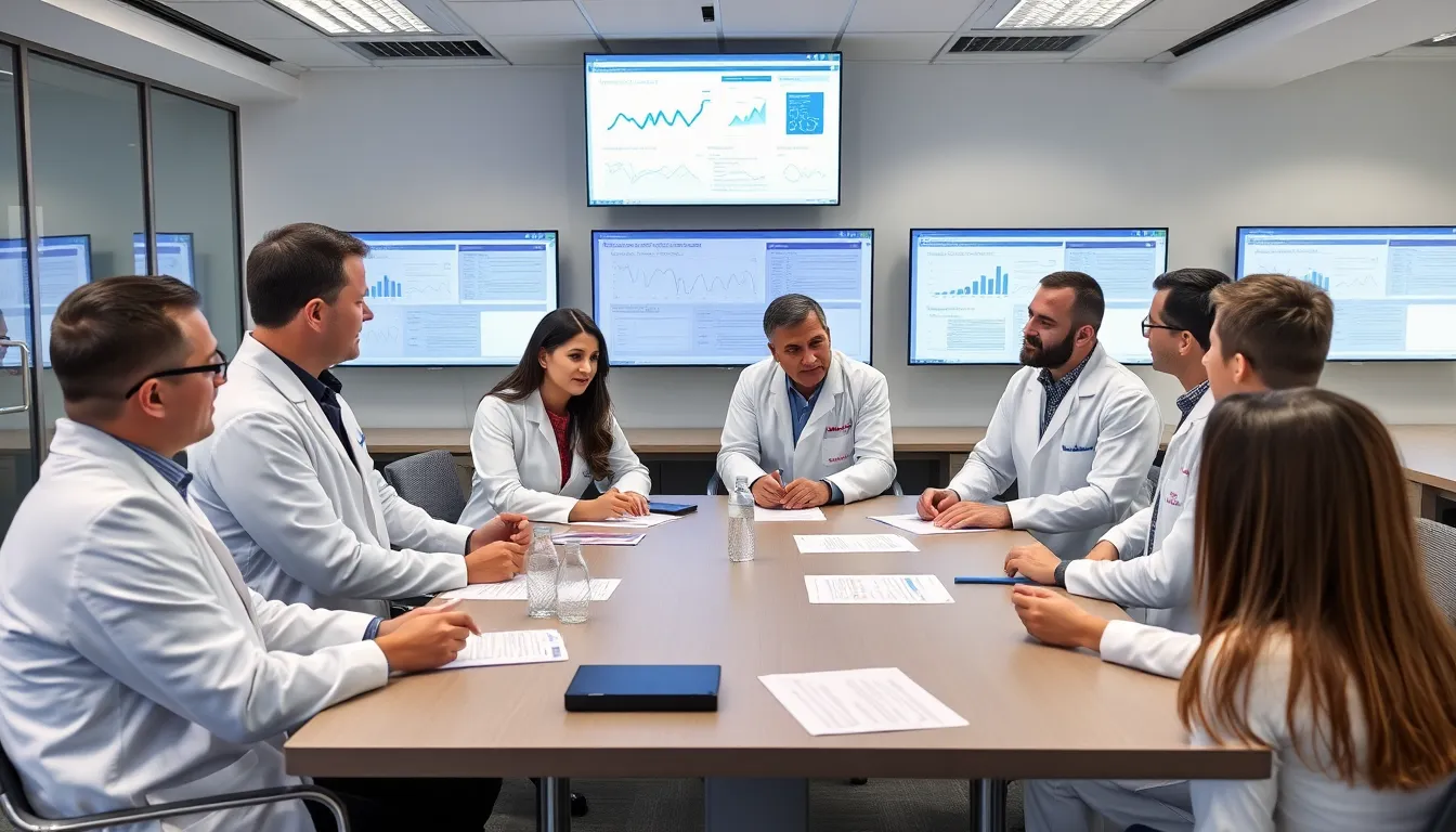 A group of scientists engages in a lively discussion during a BBC Inside Science event, highlighting the importance of clear communication in addressing complex scientific topics.