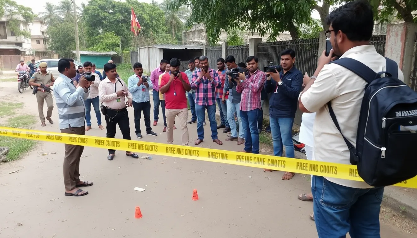 A community divided by political rivalry, reflecting the heightened tensions after the tragic shooting of a BJP leader's aide