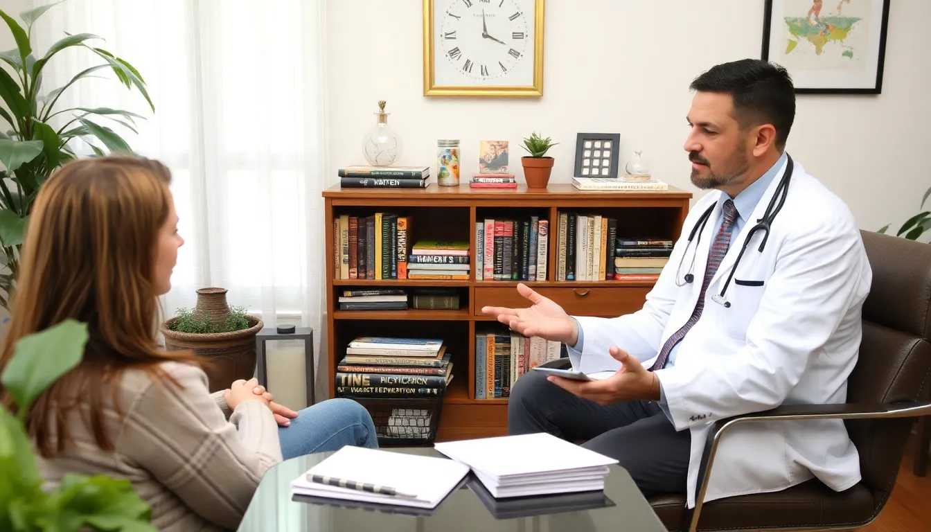 A researcher demonstrates a new athome brain stimulation device designed to treat depression, highlighting its potential benefits in psychiatric care.
