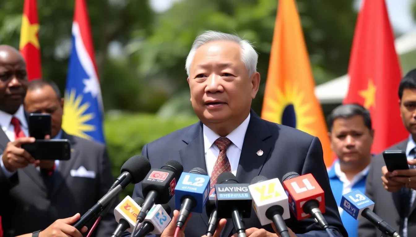 中国との経済的関係を強化するためのインフラプロジェクトに関する会議の様子